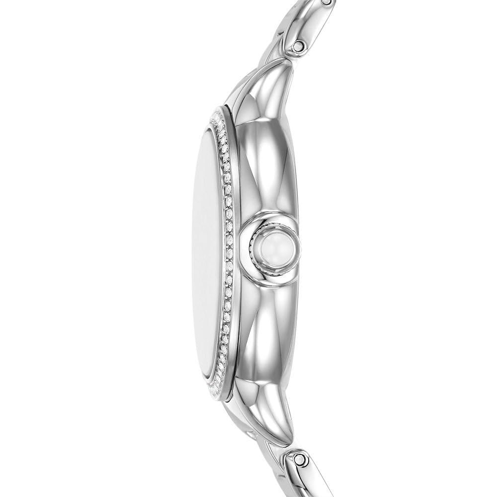 Emporio Armani Damenuhr, Dreizeiger Quarzwerk und 32mm Gehäusegröße mit Edelstahl-, Leder- oder Silikonarmband