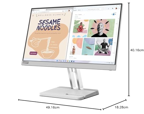 Lenovo L27i-4A | 27" Full HD Monitor | 1920x1080 | 100Hz | 300 nits | 1ms Reaktionszeit | IPS-Panel | HDMI | VGA | integrierte Lautsprecher | entspiegelt | 3,9kg | grau