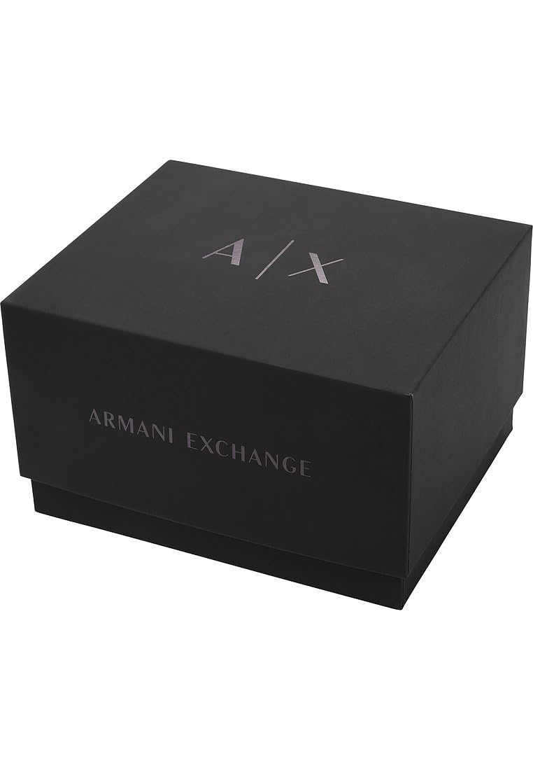 Armani Exchange Watch for Men, Chronograph Movement and 46mm Case Size with Stainless Steel, Leather or Silicone Strap