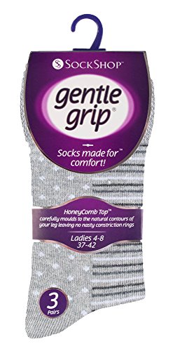 6 Pairs Women's Elastic Socks – Soft Cotton Stripe Crew Socks