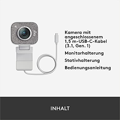 Logitech StreamCam - Livestream-Webcam für Youtube und Twitch, Full HD 1080p, 60 FPS, USB-C Anschluss, Gesichtserkennung durch Künstliche Intelligenz, Autofokus, vertikales Video - Graphit, Schwarz