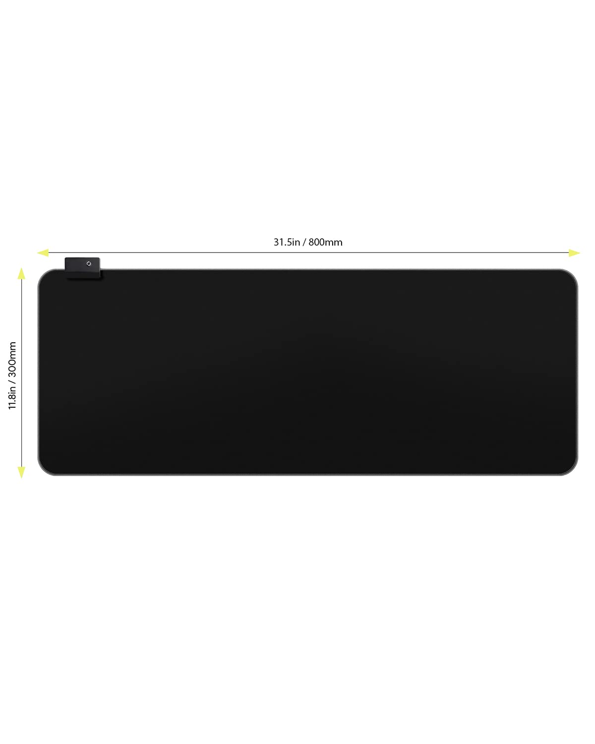 EASEMO Gaming Mauspad, RGB Mousepad, XXL groß (900 x 400 x 4 mm) mit 7 LED-Farben, 11 Beleuchtungsmodi, und wasserdichter Stoffoberfläche, rutschfeste Gummiunterseite für PC, Laptop, Tastatur