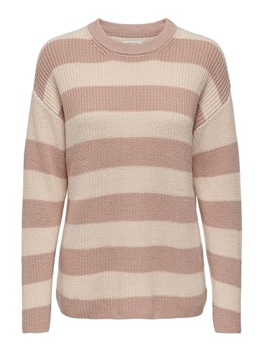 ONLY ONLPERNILLE Women’s Stripe Knit Sweater – Soft Cotton Blend