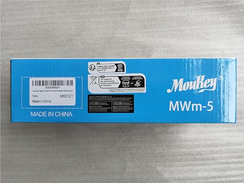 Moukey Dynamisches Mikrofon mit 4M/13ft Kabel, Metall Karaoke Handmikrofon, XLR-Mikrofon für Gesang/Bühne/Party, Kompatibel mit Karaoke Maschine/PA Anlage/Verstärker/Mixer, Grau