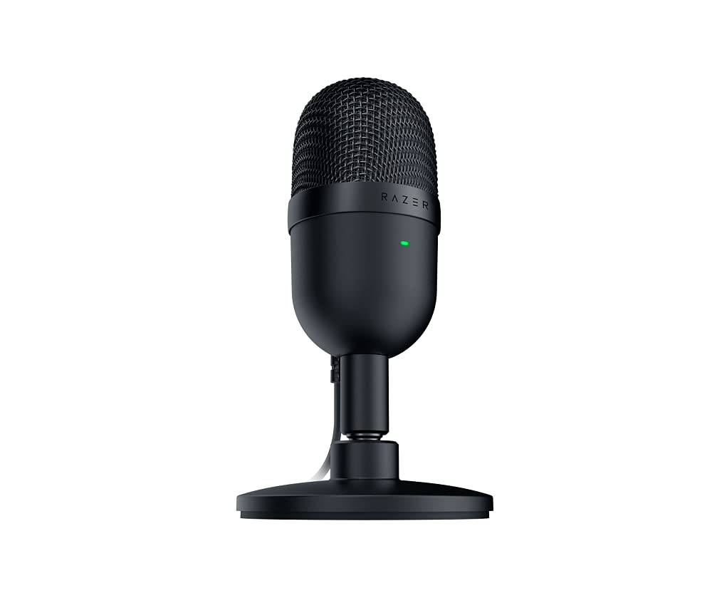 Razer Seiren V3 Mini - Ultrakompaktes USB-Mikrofon (14mm Supernieren Kondensatormikrofon, Tap-to-Mute-Sensor mit LED-Anzeige, integrierter Stoßdämpfer, Plug-and-Play Design) Schwarz