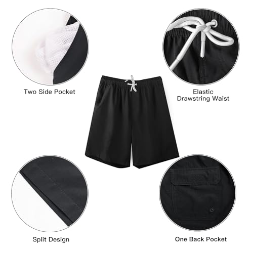 Men’s 2-in-1 Quick-Dry Swim Shorts – Compression Liner Boardshorts