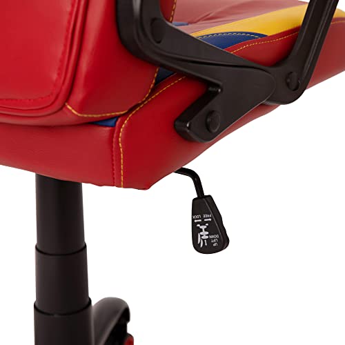 Flash Furniture X30 Gaming-Stuhl, ergonomischer Bürostuhl für PC- und Gaming-Setups, verstellbarer Rennsport-Stuhl mit vollständig verstellbarer Rückenunterstützung, schwarz mit weißer Verzierung