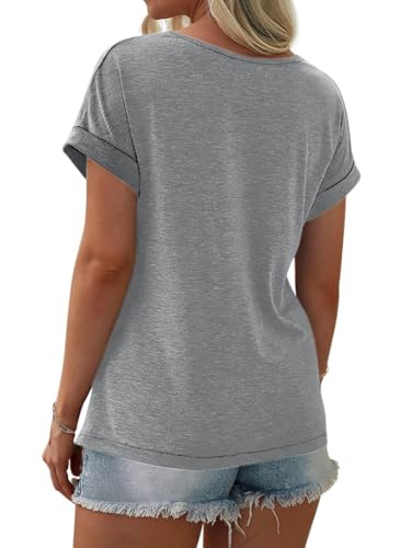 Fisoew Women's T-Shirt – Crew Neck Short Sleeve