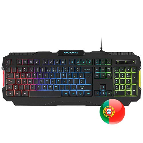 MARSGAMING MCP-RGB3, Pack Gaming Keyboard Fixed RGB + Gaming Mouse RGB Flow 3200 DPI + Headset Over-Ear RGB + XXL Mouse Pad, White, Portuguese Language