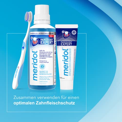meridol Zahnpasta Parodont Expert 75 ml - Zahncreme wirkt antibakteriell und unterstützt so den natürlichen Heilungsprozess des Zahnfleisch