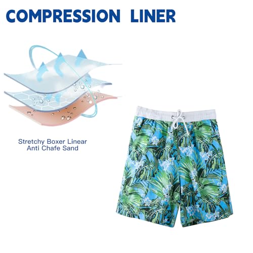 Men’s 2-in-1 Quick-Dry Swim Shorts – Compression Liner Boardshorts