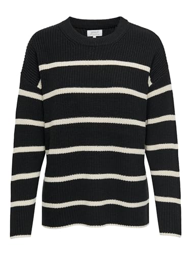 ONLY ONLPERNILLE Women’s Stripe Knit Sweater – Soft Cotton Blend