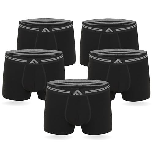 FM London 5-Pack Bamboo Men’s Boxer Shorts with Stretch-Fit Design