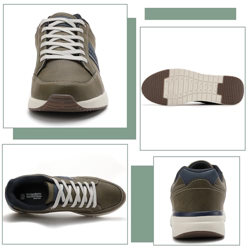 Men’s Casual Fashion Sneakers – Lightweight Non-Slip Faux Leather Shoes