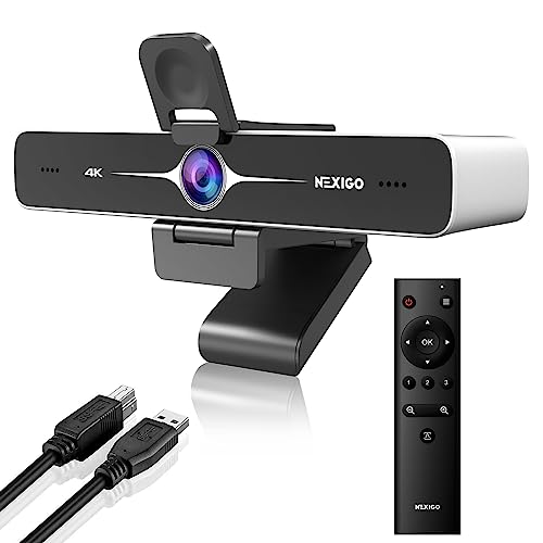 NexiGo N60 1080P Webcam, HD-Webcam mit Mikrofon, Softwaresteuerung und Datenschutzabdeckung, USB-Computerkamera, Sichtfeld mit 110°, Plug-and-Play, für Zoom/Skype/Teams, Konferenzen und Videoanrufe