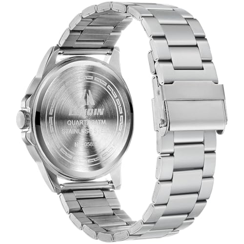 LN LENQIN Herren Uhr Edelstahl Uhren Herren Analog Quarz Uhr 30M Wasserdicht Armbanduhr Herren Mode Casual Designer Uhr für Männer