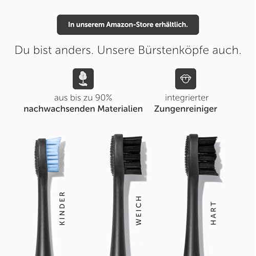 Wondersmile Schallzahnbürste PRO - Testsieger 2023-100 Tage risikofrei testen - Elektrische Zahnbürste mit 4 Putzprogrammen - Ultraschallzahnbürste mit smarten Bürstenkopf (1er Set, Ultimate Black)