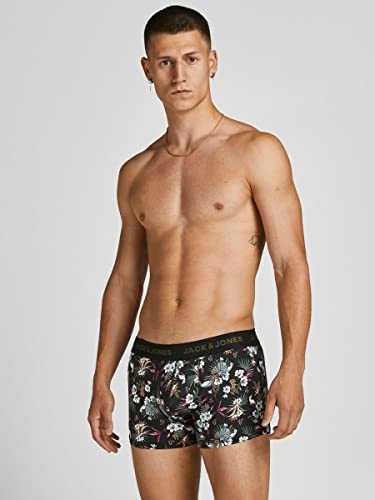 JACK & JONES Men's Boxer Shorts – 3-Pack Solid Color Trunks