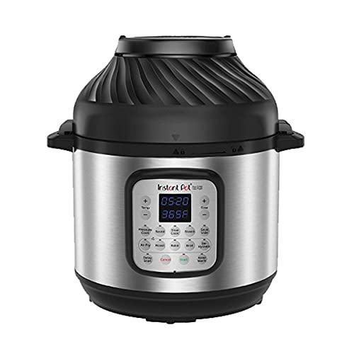 Instant Pot Duo Crisp + Heißluftfritteuse 11-in-1 Elektro-Multikocher - Schnellkochtopf, Luftfritteuse, Schongarer, Dampfgarer, Dehydrator mit Grill, Warmhalte- und Backfunktion, Edelstahl