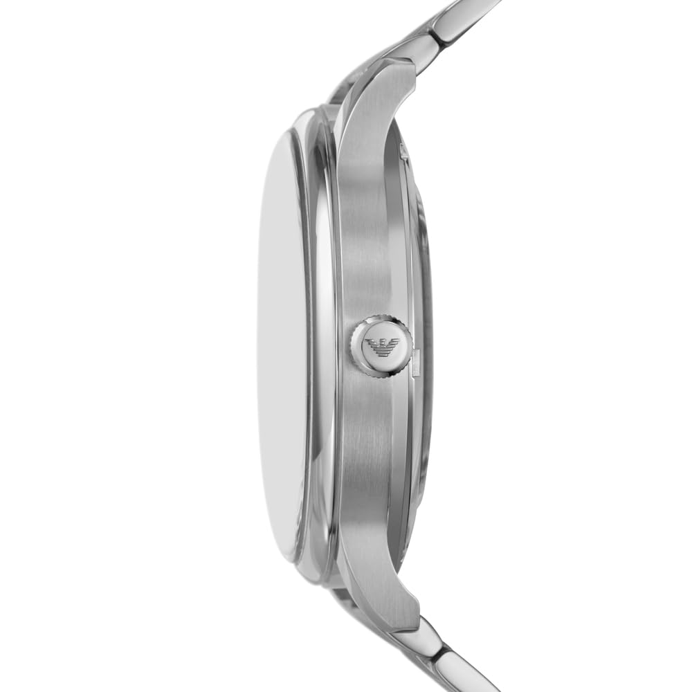 Emporio Armani Uhr für Herren, Quarzwerk und 42mm Gehäusegröße mit Edelstahl-, Leder- oder Silikonarmband