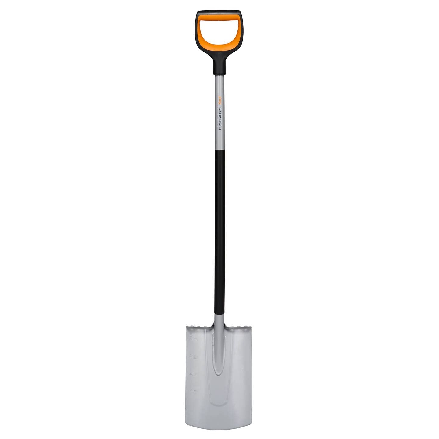Fiskars Gärtnerspaten für harte, steinige Böden, Spitz, Länge: 120 cm, Verstärktes Borstahl-Blatt, Schwarz/Orange, Xact, 1066729