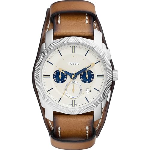Fossil Machine Uhr für Herren, Chronographenwerk mit Edelstahl- oder Lederarmband