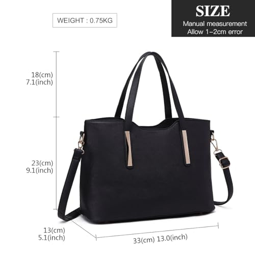 Miss Lulu Women’s Handbag – 2-Piece Medium Shoulder Bag Set