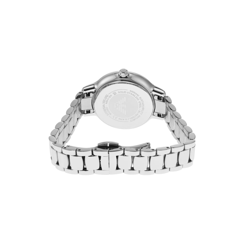 Emporio Armani Damenuhr, Dreizeiger Quarzwerk und 32mm Gehäusegröße mit Edelstahl-, Leder- oder Silikonarmband