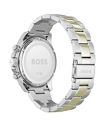 BOSS Chronograph Quartz Watch for Men with Silver Stainless Steel Bracelet