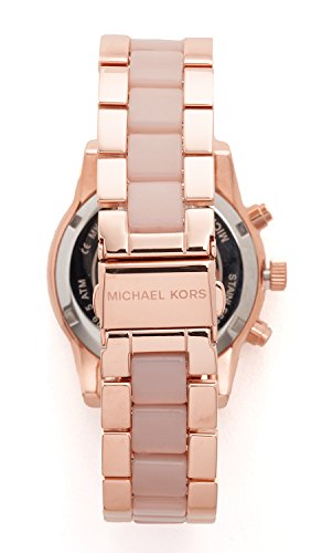 Michael Kors ladies' watch Ritz, 37 mm case size, quartz chronograph movement, stainless steel bracelet