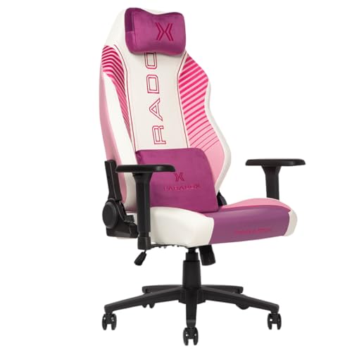 PARADOX - Gaming Stuhl - Schreibtischstuhl Ergonomisch - Verstellbare Armlehnen und Rückenlehne, Liegefunktion, Kissen, 125 kg Belastbar - Vanguard Crimson Arovs, Schwarz, Rot, Pfeil-Muster