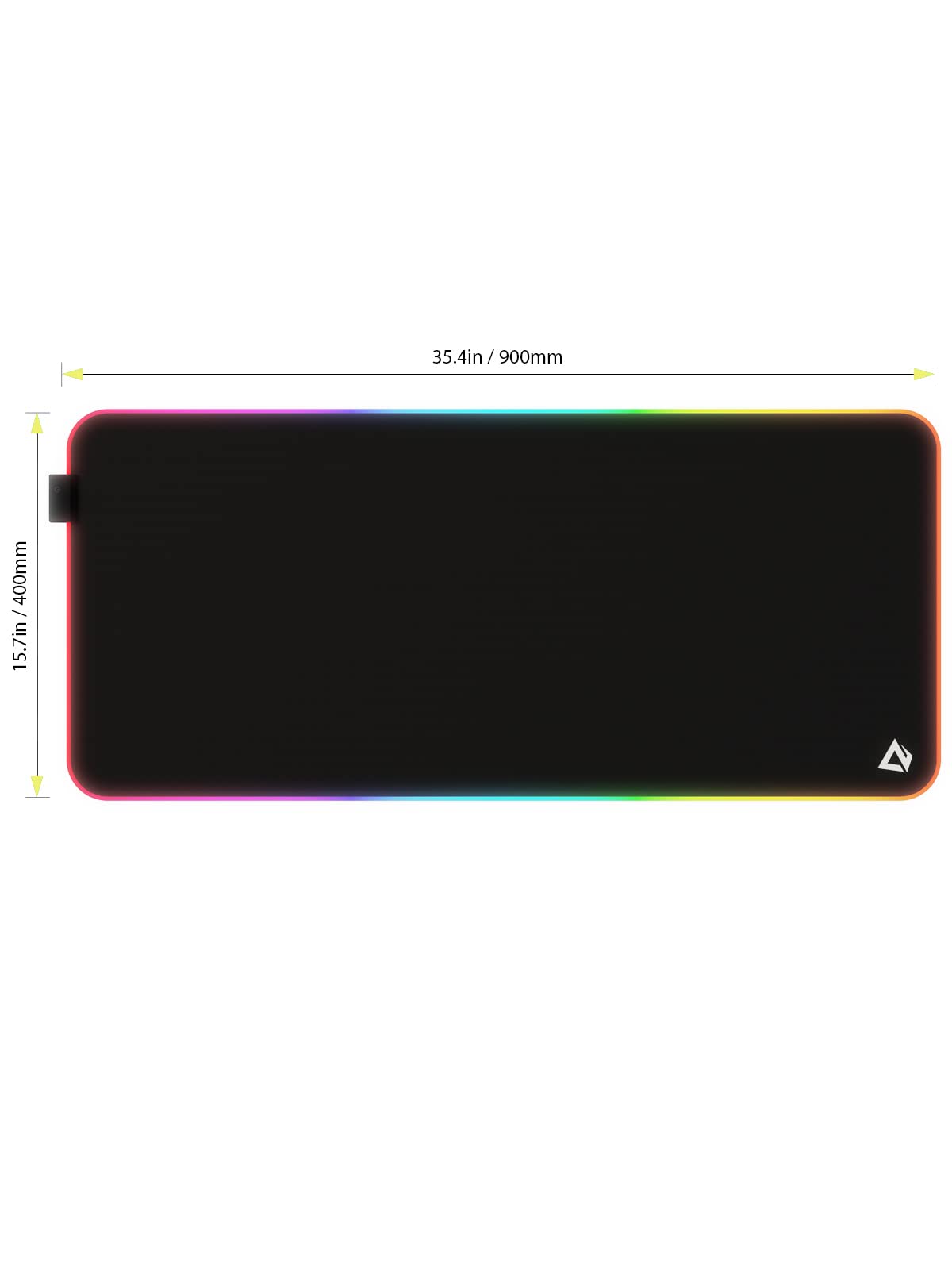 EASEMO Gaming Mauspad, RGB Mousepad, XXL groß (900 x 400 x 4 mm) mit 7 LED-Farben, 11 Beleuchtungsmodi, und wasserdichter Stoffoberfläche, rutschfeste Gummiunterseite für PC, Laptop, Tastatur