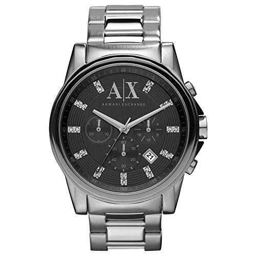 Armani Exchange Men's Chronograph, Stainless Steel Watch, 45 mm Case Size