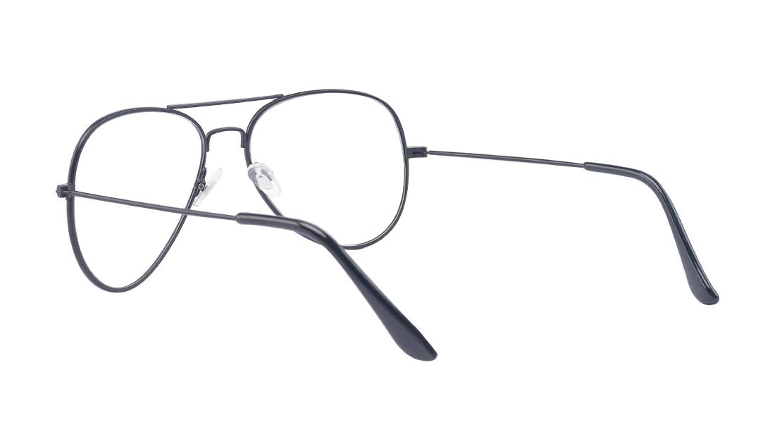 ALWAYSUV klassische Brille Metallgestell Brillenfassung Vintage Brille Dekobrillen