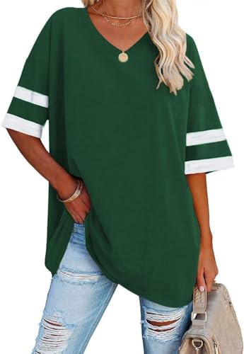 Ebifin Women's Oversized V-Neck T-Shirt