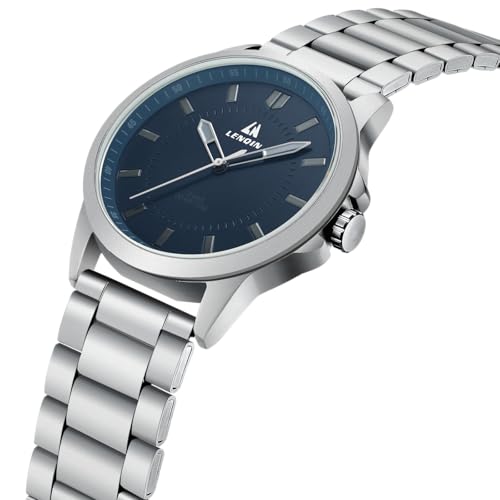 LN LENQIN Herren Uhr Edelstahl Uhren Herren Analog Quarz Uhr 30M Wasserdicht Armbanduhr Herren Mode Casual Designer Uhr für Männer