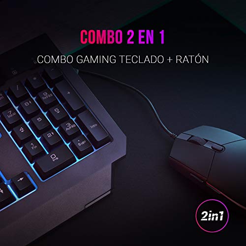 MARSGAMING MCP-RGB3, Pack Gaming Keyboard Fixed RGB + Gaming Mouse RGB Flow 3200 DPI + Headset Over-Ear RGB + XXL Mouse Pad, White, Portuguese Language