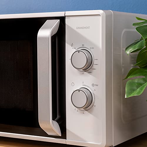 Cecotec Mikrowelle Pro Clean 5110 Inox. 700 W, Grill 800 W, 20 L, Ready 2 Clean, Beschichtung 3D Wave Frontspiegel, 8 Programme,60 Min Timer, LED, Edelstahl In Silber Schwarz