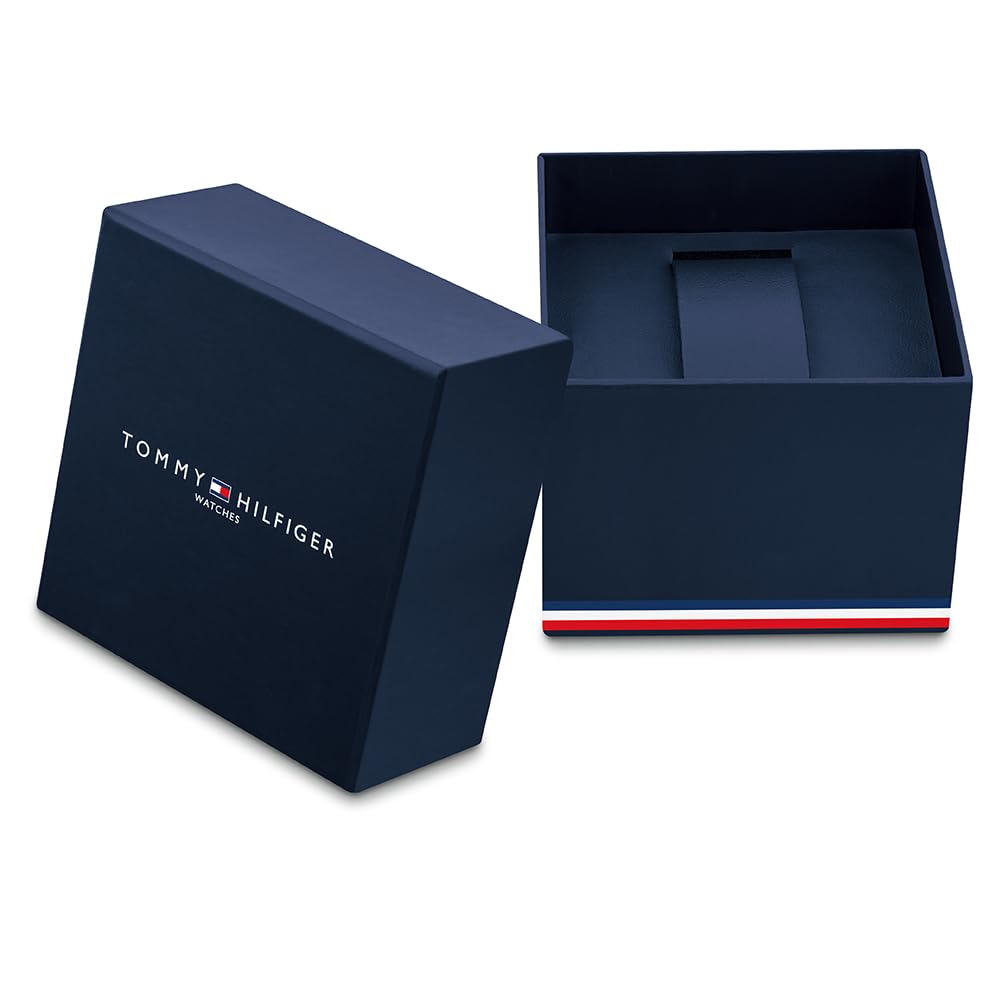 Tommy Hilfiger Multi Zifferblatt Quarz Uhr für Herren mit Silbernes Edelstahl-Mesh-Gliederarmband und Lederarmband