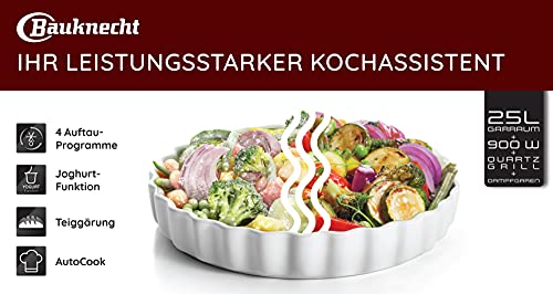 Bauknecht MWK 201 B Mikrowelle/ 20 l Garraum/Automatikprogramme/Schmelzfunktion/Kombination Grill und Mikrowelle/Schnellstart-Funktion (Rapid-Start)/ Warmhaltestufe/Funktion Teig gehen lassen