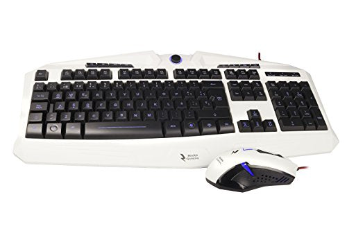 MARSGAMING MCP-RGB3, Pack Gaming Keyboard Fixed RGB + Gaming Mouse RGB Flow 3200 DPI + Headset Over-Ear RGB + XXL Mouse Pad, White, Portuguese Language