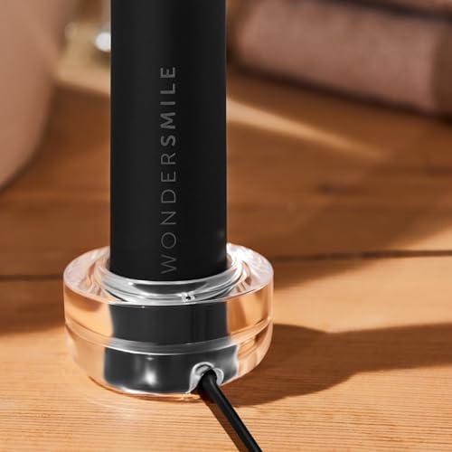 Wondersmile Schallzahnbürste PRO - Testsieger 2023-100 Tage risikofrei testen - Elektrische Zahnbürste mit 4 Putzprogrammen - Ultraschallzahnbürste mit smarten Bürstenkopf (1er Set, Ultimate Black)