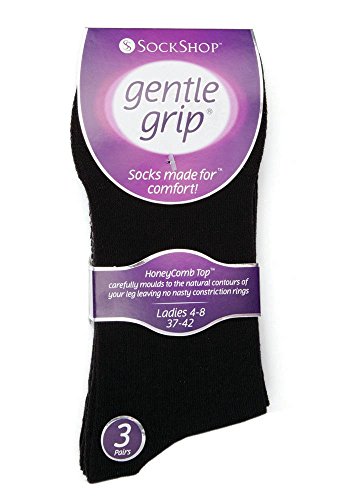 6 Pairs Women's Elastic Socks – Soft Cotton Stripe Crew Socks