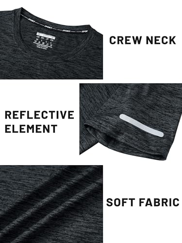 Men’s Quick-Dry Heathered Sports T-Shirt