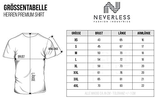 Neverless® Men’s Line-Art Mountain Print T-Shirt