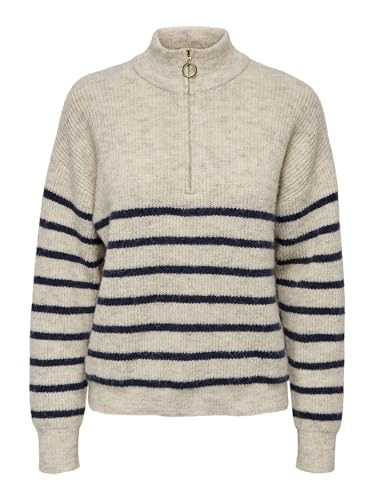 ONLY Women's Knitted Pullover – Casual Long Sleeve Sweater