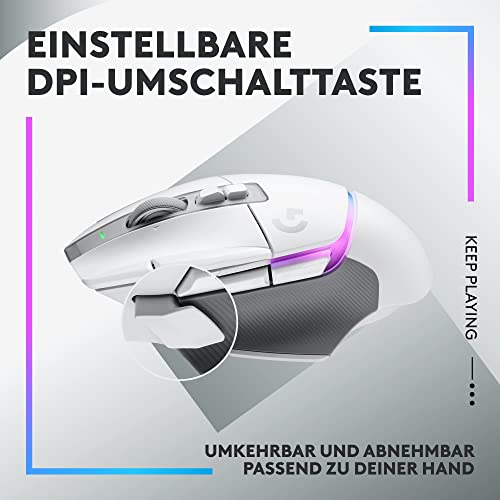 Logitech G502 X Kabelgebundene Gaming-Maus - LIGHTFORCE Hybrid optisch-mechanische Primärschalter, HERO 25K Gaming-Sensor, Kompatibel PC - macOS/Windows - Weiß