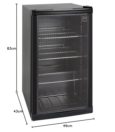 METRO Professional Minibar GPC1046, stainless steel/glass, 46 L, black