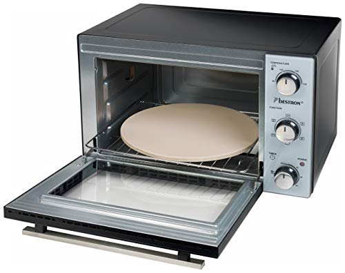 Bestron AOV9 Kompakter Mini-Backofen mit Ober-/Unterhitze, 9 Liter, 800 Watt, Schwarz