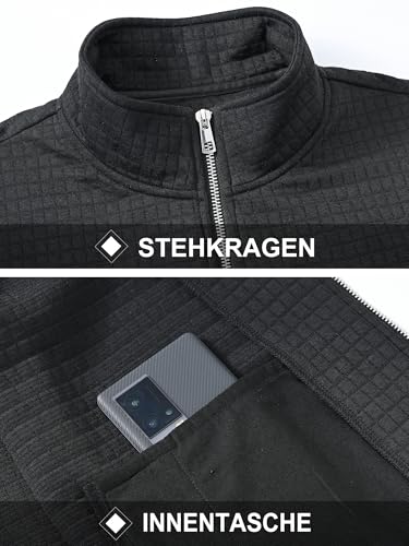 Men’s Transitional Jacket – Lightweight Winter Jacquard Coat with Zipper Pocket